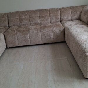 Loungebank penny stof beige